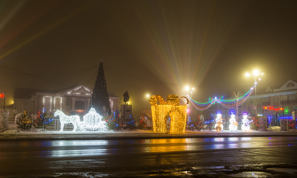 Украшение площади города